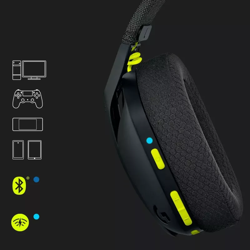 LOGITECH G435 Lightspeed ασύρματο gaming headset - μαύρο