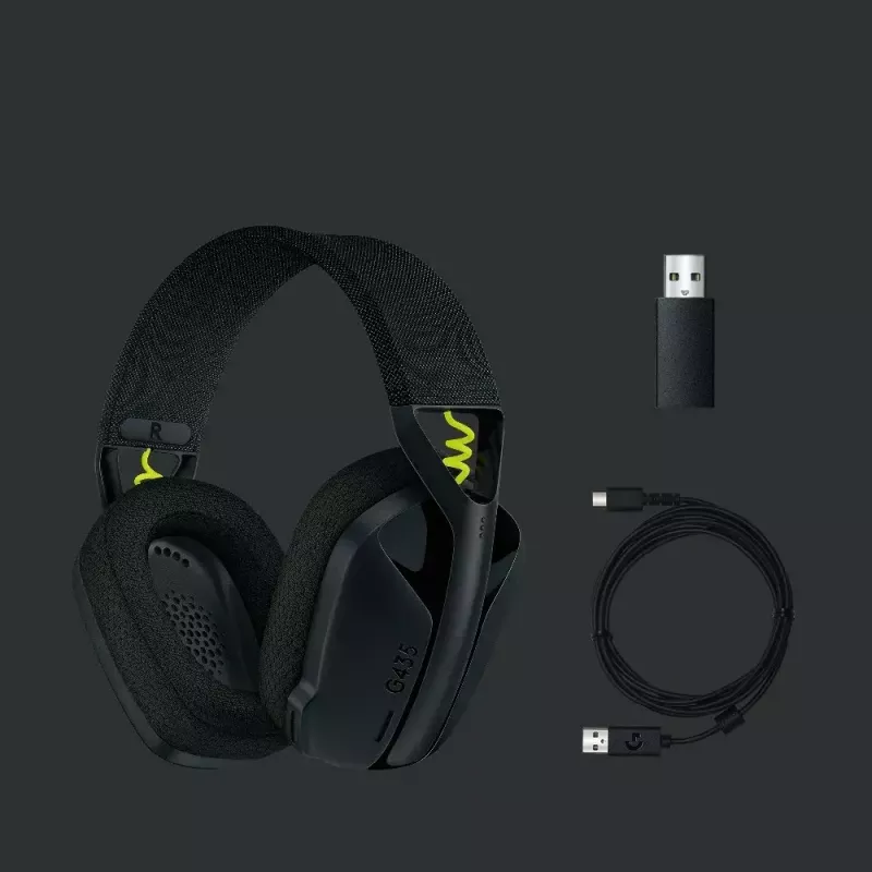 LOGITECH G435 Lightspeed ασύρματο gaming headset - μαύρο