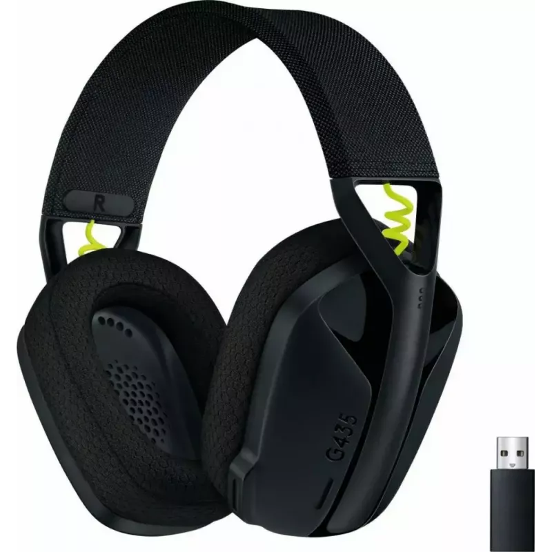 LOGITECH G435 Lightspeed ασύρματο gaming headset - μαύρο