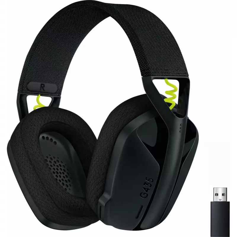 LOGITECH G435 Lightspeed ασύρματο gaming headset - μαύρο