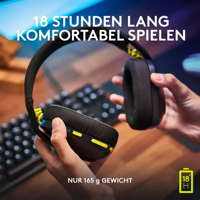 LOGITECH G435 Lightspeed ασύρματο gaming headset - μαύρο