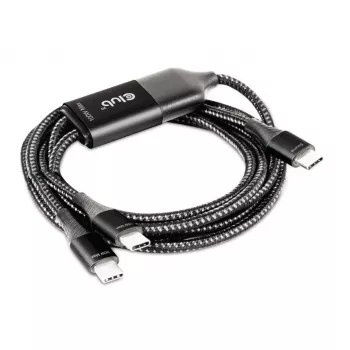 CLUB3D USB Type-C, καλώδιο φόρτισης Y σε 2x USB Type-C, max. 100W, 1,83m/6ft M/M