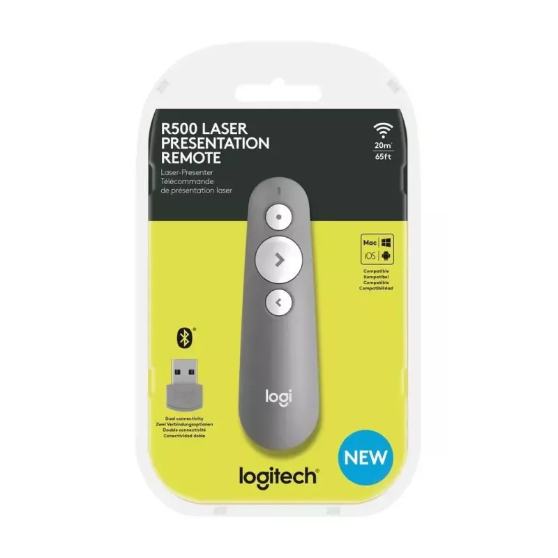 LOGITECH R500 Laser Τηλεχειριστήριο παρουσίασης Γκρι