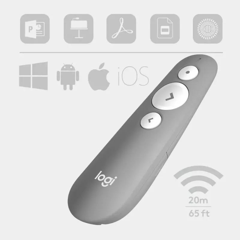 LOGITECH R500 Laser Τηλεχειριστήριο παρουσίασης Γκρι