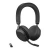 Jabra Evolve2 75 - USB-A MS Teams με βάση γραφείου - Μαύρο