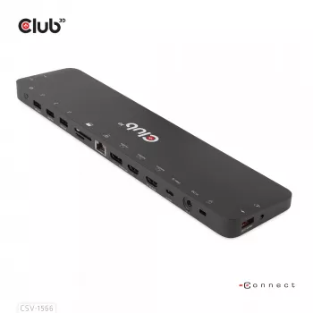 CLUB3D USB Gen1 Type-C Triple Display DP Alt Mode Displaylink Dynamic PD Charging Dock με τροφοδοτικό 120 Watt