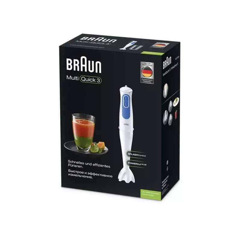 Braun MQ 3000 Smoothie 0,6 l Ραβδομπλέντερ 700 W Μπλε, Λευκό