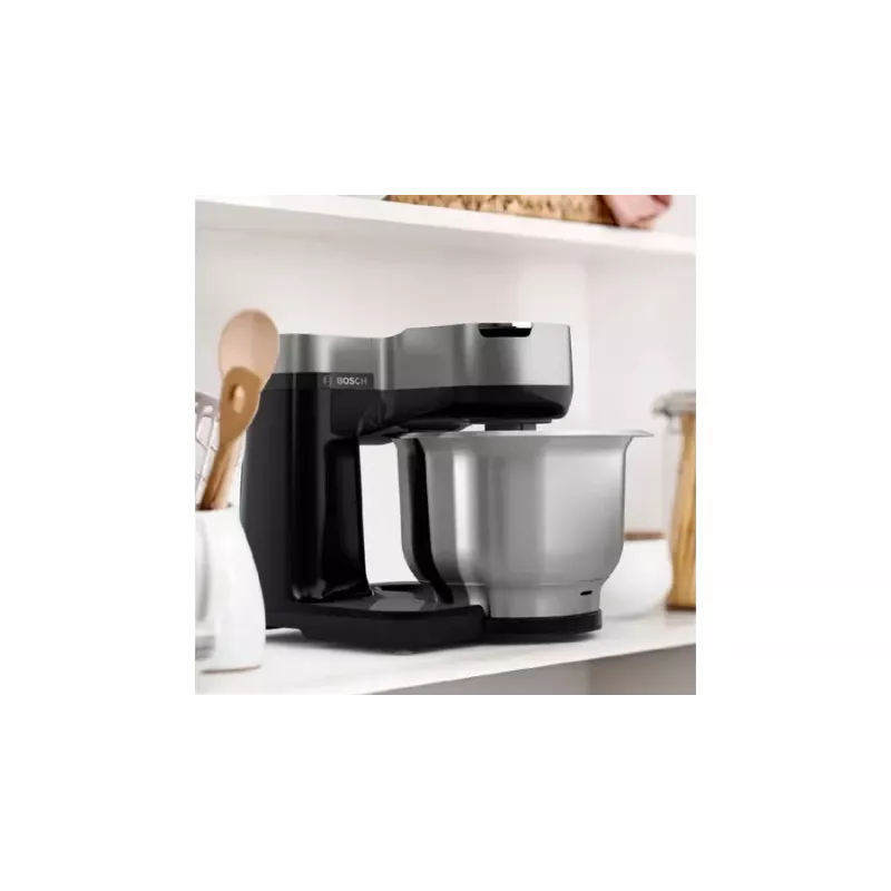 Bosch Serie 2 MUMS2VM00 Μίξερ κουζίνας 900 W 3,8 l Μαύρο, Ασημί