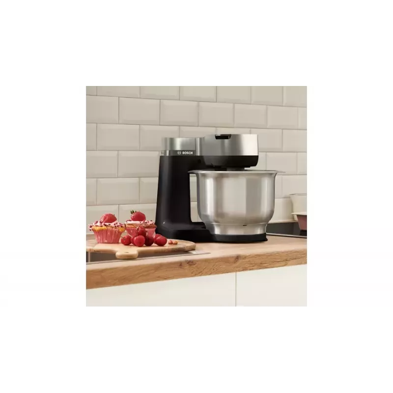 Bosch Serie 2 MUMS2VM00 Μίξερ κουζίνας 900 W 3,8 l Μαύρο, Ασημί