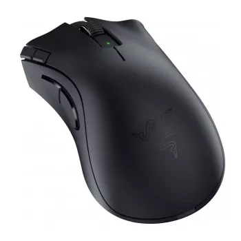 Gaming ποντίκι Razer DeathAdder V2 X HyperSpeed — για δεξιόχειρες, ασύρματο 2,4 GHz/Bluetooth, 14.000 DPI, 7 κουμπιά, μπαταρία AA, 103 g, μαύρο