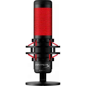 HyperX QuadCast - Μικρόφωνο USB (Μαύρο-Κόκκινο) - Κόκκινος φωτισμός