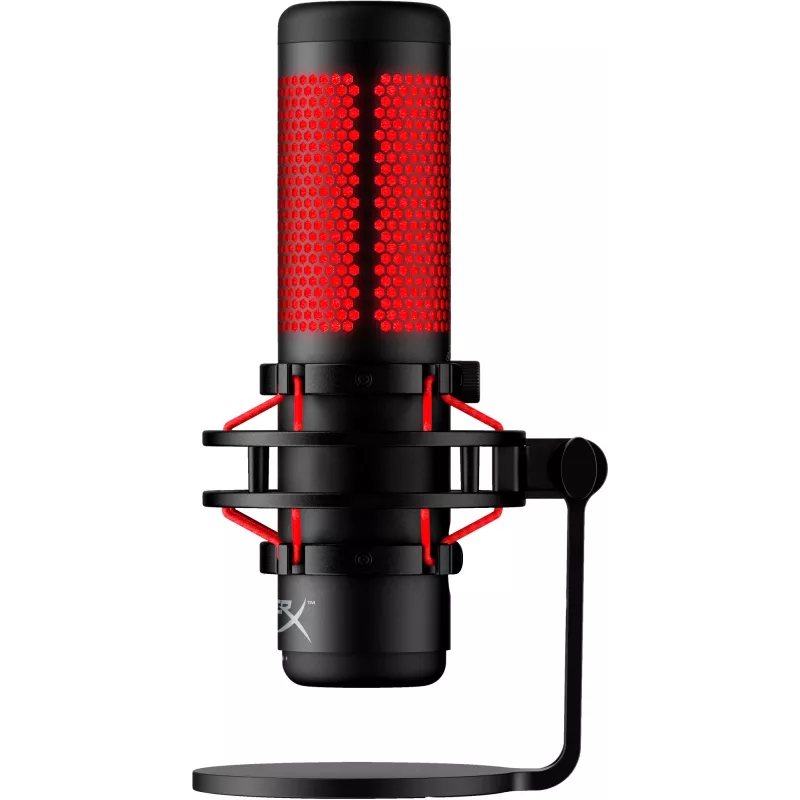 HyperX QuadCast - Μικρόφωνο USB (Μαύρο-Κόκκινο) - Κόκκινος φωτισμός