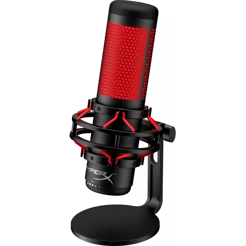 HyperX QuadCast - Μικρόφωνο USB (Μαύρο-Κόκκινο) - Κόκκινος φωτισμός