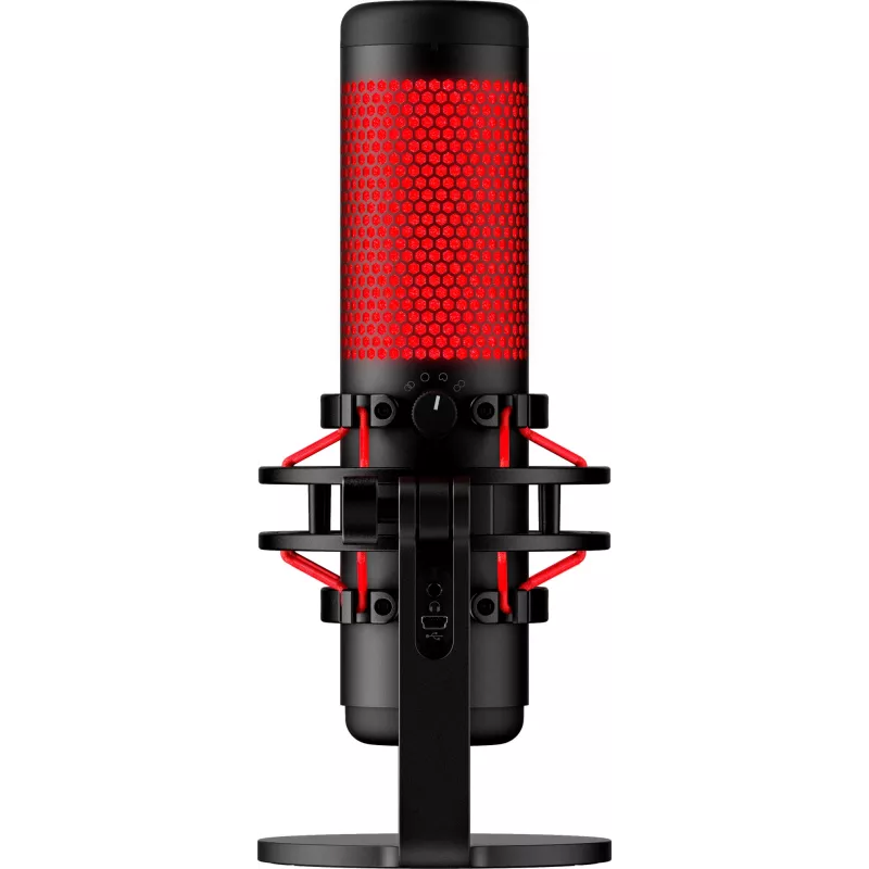 HyperX QuadCast - Μικρόφωνο USB (Μαύρο-Κόκκινο) - Κόκκινος φωτισμός