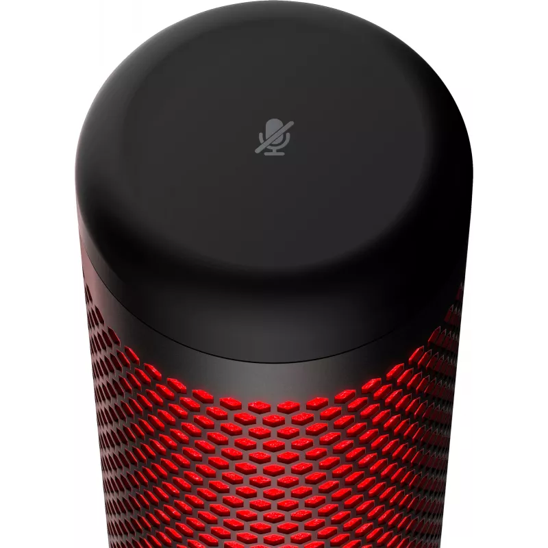 HyperX QuadCast - Μικρόφωνο USB (Μαύρο-Κόκκινο) - Κόκκινος φωτισμός