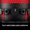 HyperX QuadCast - Μικρόφωνο USB (Μαύρο-Κόκκινο) - Κόκκινος φωτισμός