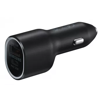 Φορτιστής αυτοκινήτου Samsung EP-L4020 40W (είσοδος 12V) USB-C 25W+15W μαύρο για smartphones