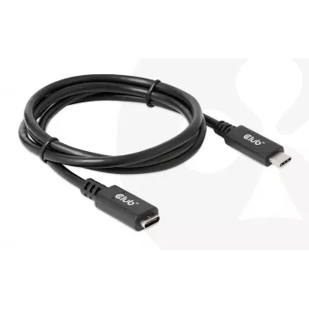 Καλώδιο επέκτασης USB Gen1 Type-C CLUB3D CAC-1531, 1 m, βύσμα αρσενικό USB-C σε 2× υποδοχή θηλυκή USB-C, 5 Gbps, 60 W PD, 4K@60Hz