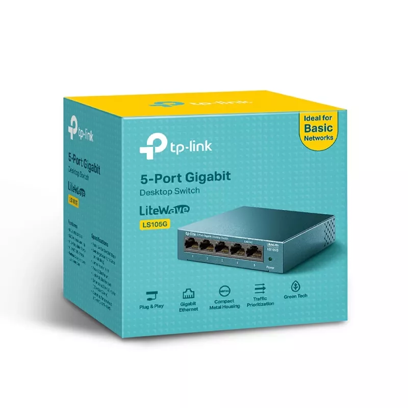 TP-Link διακόπτης δικτύου Desktop 5 θυρών 10/100/1000Mbps