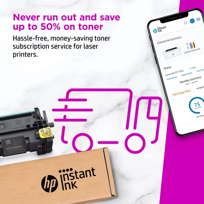 HP LaserJet M110w εκτυπωτής, Laser, 600 x 600 DPI, A4, 20 ppm, Δικτυακός, Λευκό