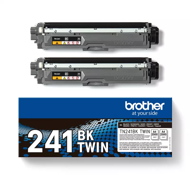 Τόνερ Brother TN241BK - 2000 σελίδες - Μαύρο - συσκευασία 2 τεμ.