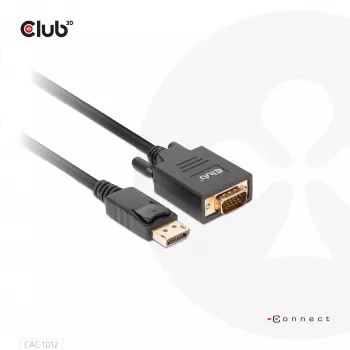 Καλώδιο DisplayPort σε VGA M/M CLUB3D CAC-1012 2m