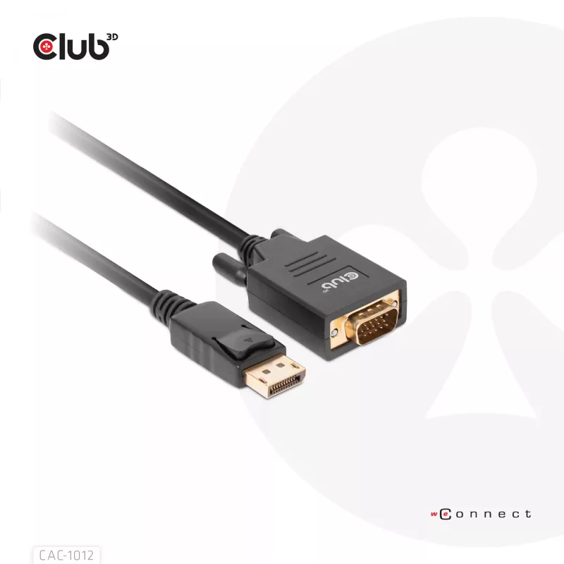 Καλώδιο DisplayPort σε VGA M/M CLUB3D CAC-1012 2m