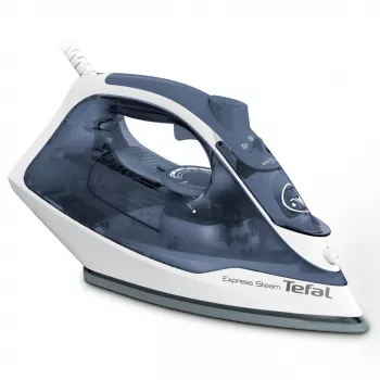Tefal Express Steam FV2837 σίδερο στεγνό και ατμού με πλάκα Cerilium 2400 W μπλε, γκρι, λευκό
