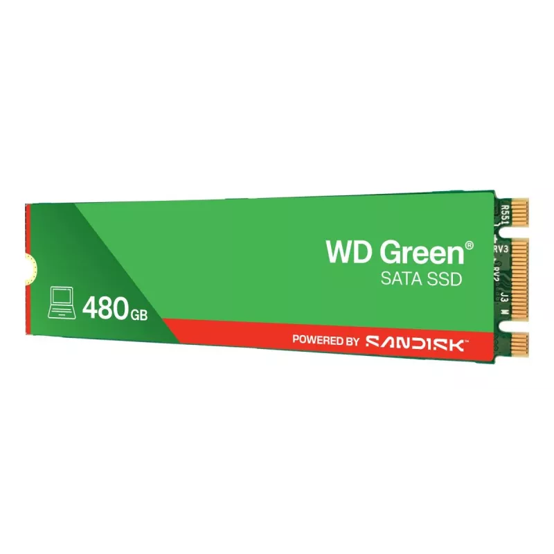 WESTERN DIGITAL SSD - WD Green - 480 GB - SATA 6 Gbit/s - M.2 2280 - MTTF 2,0 εκατ. ώρες