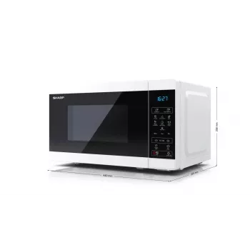 Sharp YC-MS02E-W φούρνος μικροκυμάτων μαύρο, λευκό φούρνος μικροκυμάτων solo επιτραπέζιος 20 L 800 W