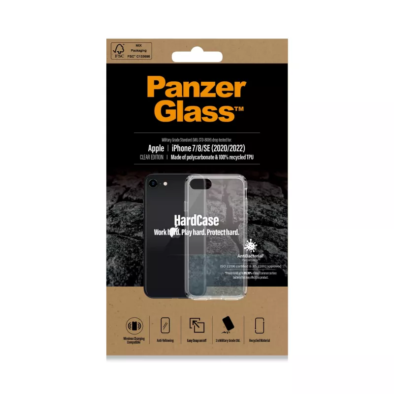 PanzerGlass ® HardCase iPhone SE (2020/2022) | 7 | 8, θήκη, Apple, Apple - iPhone SE 2022, Apple - iPhone SE 2020, διαφανές