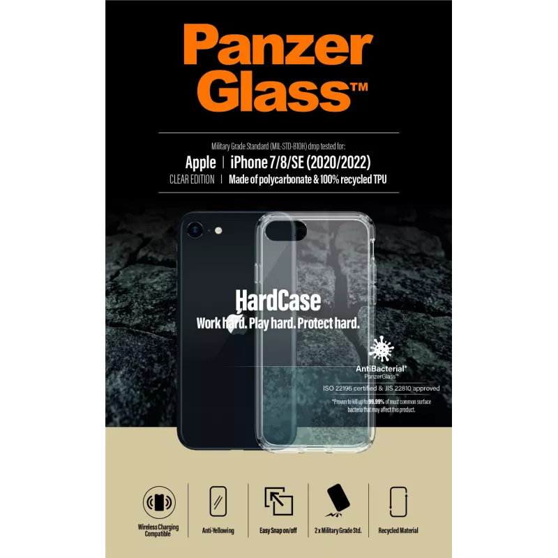 PanzerGlass ® HardCase iPhone SE (2020/2022) | 7 | 8, θήκη, Apple, Apple - iPhone SE 2022, Apple - iPhone SE 2020, διαφανές