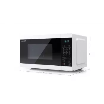 Sharp YC-MG02E-W φούρνος μικροκυμάτων μπλε, λευκό επιτραπέζιος 20 L 800 W