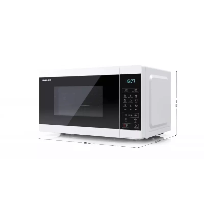 Sharp YC-MG02E-W φούρνος μικροκυμάτων μπλε, λευκό επιτραπέζιος 20 L 800 W