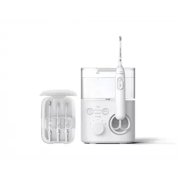 Στοματική ντους Philips Power Flosser 7000 HX3911/40, με μπαταρία, λευκό, καθολικός φορτιστής AC