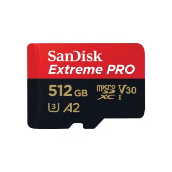 WESTERN DIGITAL Extreme PRO Micro SDXC 512 GB + αντάπτορας SD 200 MB/s 140 MB/s A2 C10 V30 UHS-I U3