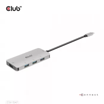 CLUB3D 4-Port USB-A Hub για USB-C – 10 Gbps γρήγορη μεταφορά