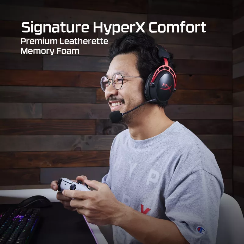 HyperX Cloud Alpha - Ασύρματο gaming headset (μαύρο-κόκκινο)