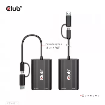 CLUB3D USB Gen1 Type-C/-A σε Dual HDMI (4K/30Hz) / VGA (1080/60Hz)