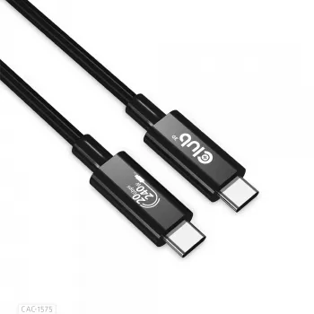 CLUB3D USB4 Gen2x2 Type-C αμφίδρομο καλώδιο 4K60Hz, Δεδομένα 20Gbps, PD 240W(48V/5A) EPR M/M 2m