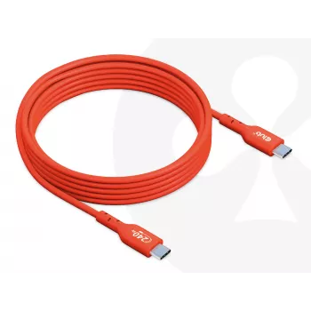 Καλώδιο USB-C σε USB-C αμφίδρομο CLUB3D CAC-1573, USB4 Gen 2x2, 2 m, Κόκκινο, PD έως 240 W