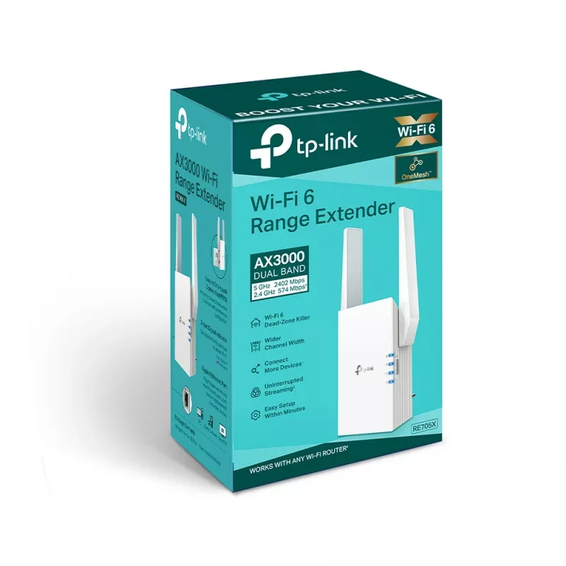 TP-Link RE705X Επεκτατής δικτύου Πομπός και δέκτης δικτύου Λευκό