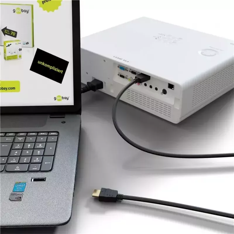 Goobay καλώδιο HDMI 0,5 m Type-A Standard μαύρο 18 Gbit/s