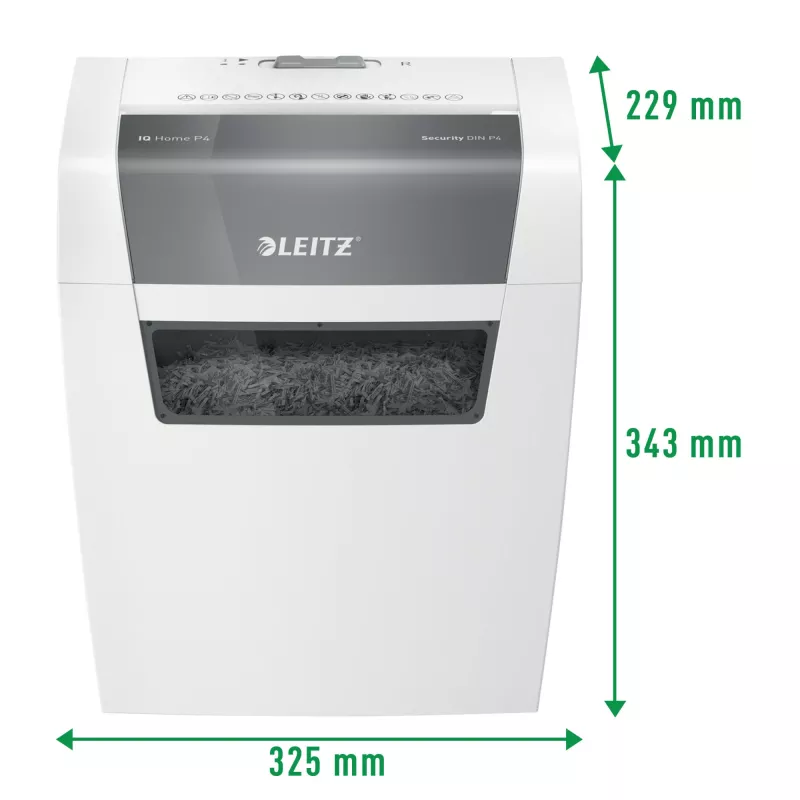 Leitz 80340000 καταστροφέας εγγράφων, τεμαχισμός σωματιδίων, 70 dB, 22 cm, λευκό