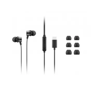 Lenovo 4XD1J77351 ακουστικά / headset ενσύρματα in-ear γραφείο / call center USB Type-C μαύρο