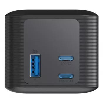 Φορητός φορτιστής Anker 737 (A1289011) – 24000 mAh, 140 W, 2× USB-C + 1× USB-A, ασημί/μαύρο