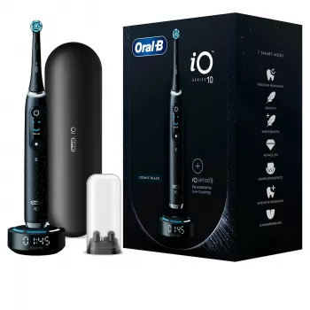 Oral-B iO Series 10 περιστρεφόμενη-ταλαντευόμενη οδοντόβουρτσα για ενήλικες μαύρη
