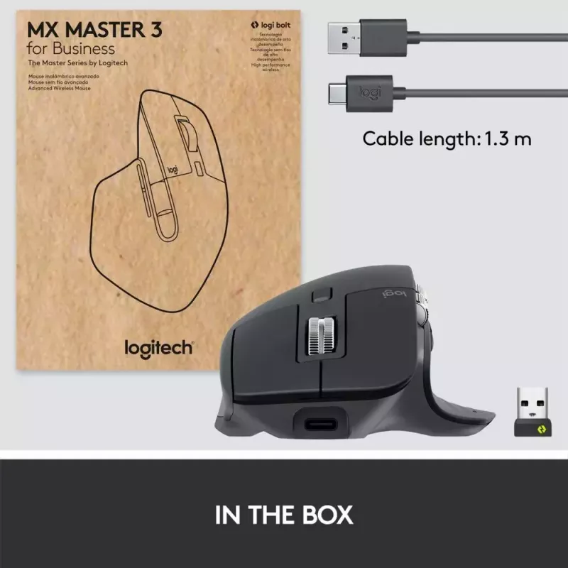 LOGITECH MX Master 3S for Business – Ασύρματο ποντίκι Bluetooth – Graphite