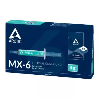ARCTIC MX-6 ULTIMATE Performance θερμοαγώγιμη πάστα + MX Cleaner, θερμοαγώγιμη πάστα, γκρι, 4 g, 1 τεμ., 66 mm, 120 mm