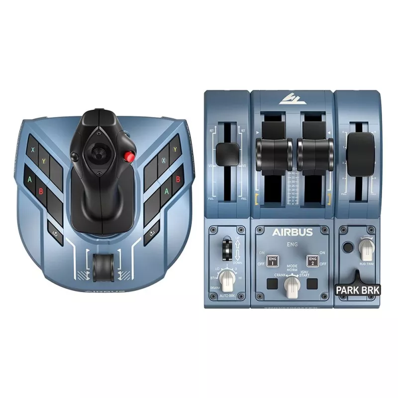 Thrustmaster TCA Captain Pack X Airbus Edition μαύρο, γκρι USB Joystick + Μοχλός ώθησης αναλογικό PC, Xbox